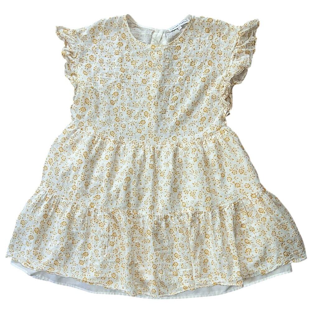 English Factory Flutter Sleeve Floral Tiered Mini Dress Large